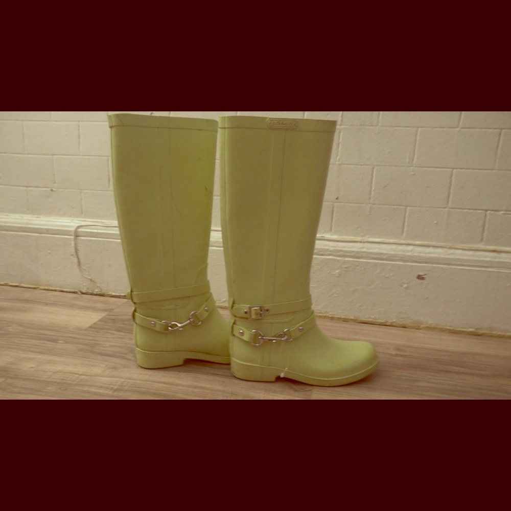 Green Rain Boots